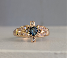 Load image into Gallery viewer, Early Australian parti Sapphire and diamond ring 15ct
