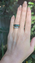 Load and play video in Gallery viewer, Incredible Vintage Australian Parti Sapphire ring 14ct yellow gold
