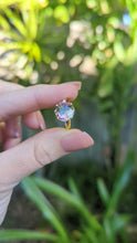 Load and play video in Gallery viewer, Baby pink natural tourmaline in vintage 9ct yellow and white gold
