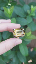 Load and play video in Gallery viewer, Citrine cocktail ring 9ct yellow gold
