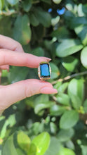 Load and play video in Gallery viewer, Incredible indicolite tourmaline ring c1940s 14ct
