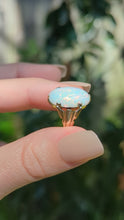 Load and play video in Gallery viewer, Solid white opal in vintage 9ct yellow gold
