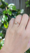 Load and play video in Gallery viewer, Dainty diamond bypass swirl c1980s 9ct yellow gold
