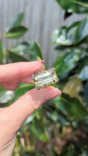 Load and play video in Gallery viewer, Vintage Lemon lime citrine cocktail ring white gold 9ct
