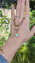 Load and play video in Gallery viewer, Early Australian Opal pendant by Duggan Shaperre and co c1900.
