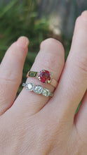 Load and play video in Gallery viewer, Australian Gippsland Garnet ring 9ct yellow and white gold
