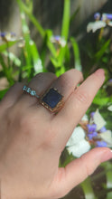 Load and play video in Gallery viewer, Vintage blue centurion intaglio signet 9ct rosey gold
