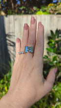 Load and play video in Gallery viewer, Old European diamond tank ring in 9ct white gold.
