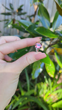 Load and play video in Gallery viewer, Vibrant vintage Italian Pink tourmaline 18ct white gold.
