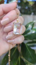 Load and play video in Gallery viewer, Vintage rose quartz gold pendant 9ct
