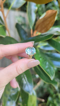 Load and play video in Gallery viewer, I 💙 the ocean aquamarine cocktail ring in 9ct yellow gold
