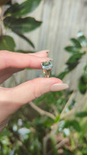 Load and play video in Gallery viewer, Seashell aquamarine in 9ct Art deco Australian made ring by Lustre
