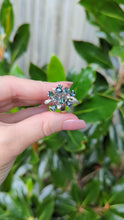 Load and play video in Gallery viewer, Australian parti sapphire spray ring 9ct white gold
