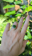 Load and play video in Gallery viewer, Architectural minimalist Tourmaline ring 9ct yellow gold
