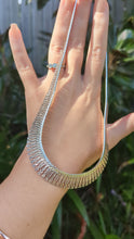 Load and play video in Gallery viewer, Vintage Italian sterling silver fringe necklace
