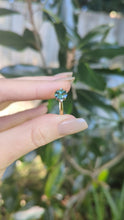 Load and play video in Gallery viewer, Tantalising parti sapphire &amp; diamonds in 18ct yellow gold c1970s ring
