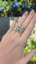 Load and play video in Gallery viewer, c1970s Brutalist Australian sapphire ring in 14k yellow gold
