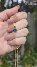 Load and play video in Gallery viewer, Luminous Teal Montana Sapphire 9ct yellow gold
