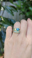 Load and play video in Gallery viewer, Stunning vintage blue zirocon sterling silver ring 925
