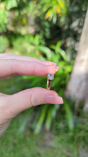 Load and play video in Gallery viewer, Square cut pale pink Harts Ranges zircon in vintage 9ct
