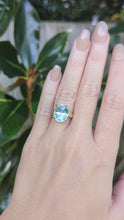 Load and play video in Gallery viewer, I 💙 the ocean aquamarine cocktail ring in 9ct yellow gold

