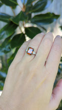 Load and play video in Gallery viewer, Art Deco c1930 zircon and diamond in 18ct yellow and white gold ring
