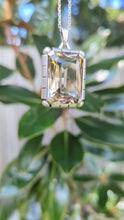 Load and play video in Gallery viewer, German mid century smokey quartz pendant &amp; chain in silver

