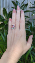 Load and play video in Gallery viewer, Vibrant vintage Italian Pink tourmaline 18ct white gold.
