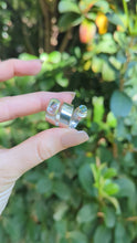 Load and play video in Gallery viewer, 'All wrapped up' vintage aquamarine cabochon ring in sterling silver.
