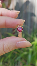 Load and play video in Gallery viewer, Australian Gippsland Garnet ring 9ct yellow and white gold
