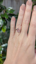 Load and play video in Gallery viewer, Pink cherry blossom tourmaline in 9ct white gold bypass ring
