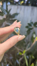 Load and play video in Gallery viewer, Aphrodite 1930s East West seashell sapphire ring
