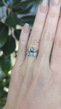 Load and play video in Gallery viewer, Tantalising parti sapphire &amp; diamonds in 18ct yellow gold c1970s ring
