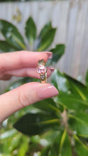 Load and play video in Gallery viewer, Vintage pink tourmaline and diamonds in 9ct yellow gold

