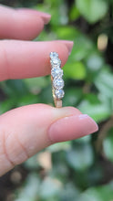 Load and play video in Gallery viewer, Victorian Old cut diamond half hoop ring 18ct
