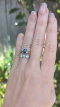 Load and play video in Gallery viewer, Deep ocean blue Australian sapphire in 9ct claw setting c1980s
