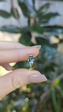 Load and play video in Gallery viewer, Vintage c1980 Parti Sapphire and Diamond Ring in 18ct yellow gold

