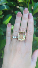 Load and play video in Gallery viewer, Impressive citrine cocktail ring 9ct yellow gold.
