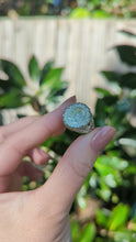 Load and play video in Gallery viewer, Vintage silver threepence 1918 Brutalist organic bark textured c1960s
