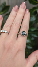 Load and play video in Gallery viewer, Vintage Parti sapphire in silver filigree ring
