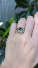 Load and play video in Gallery viewer, Parti sapphire harlequin trilogy in 9ct yellow gold
