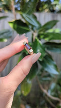 Load and play video in Gallery viewer, Modernist c1970 Garnet ring in 14ct

