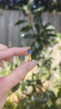 Load and play video in Gallery viewer, Deep ocean blue Australian sapphire in 9ct claw setting c1980s

