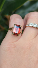 Load and play video in Gallery viewer, Vivid natural zircon in 9ct yellow gold vintage ring
