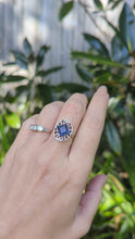 Load and play video in Gallery viewer, Handmade Art Deco ring with tanzanite in 10k
