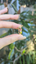 Load and play video in Gallery viewer, Calypso pink bi-colour tourmaline in vintage yellow gold 9ct
