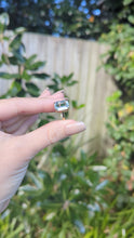 Load and play video in Gallery viewer, Serene bright pale blue aquamarine ring in 9ct yellow gold c1960s Birmighham
