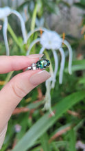 Load and play video in Gallery viewer, Luminous Australian parti sapphire &amp; diamond pendant 9ct white gold
