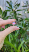 Load and play video in Gallery viewer, Vibrant vintage Italian Pink tourmaline 18ct white gold.
