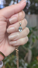 Load and play video in Gallery viewer, Ocean pool vintage aquamarine pendant 9ct white gold
